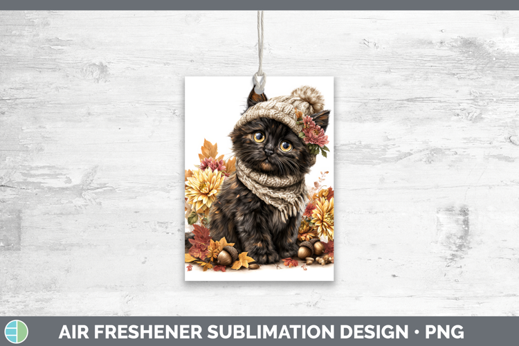 Black Cat Air Freshener Cats Knit Hat Sublimation Car Freshe