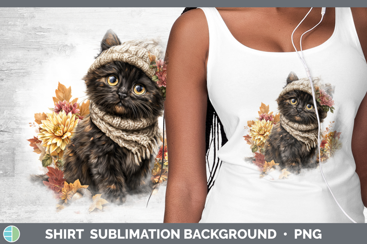 Black Cat Shirt Cats Knit Hat Sublimation Background Designs