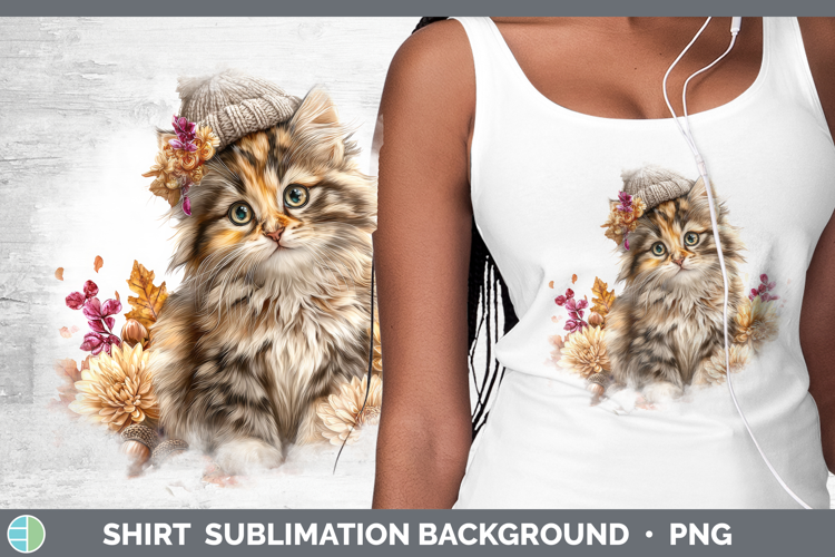 Calico Cat Shirt Cats Knit Hat Sublimation Background Design