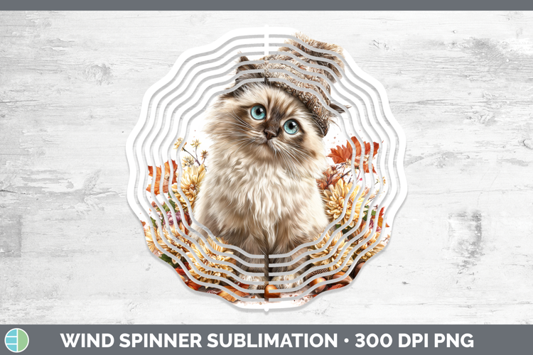Himalayan Cat Wind Spinner Cats Knit Hat Sublimation Spinner