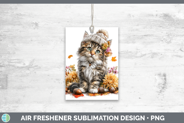 Maine Coon Cat Air Freshener Cats Knit Hat Sublimation Car F