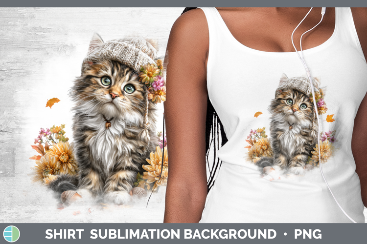 Maine Coon Cat Shirt Cats Knit Hat Sublimation Background De