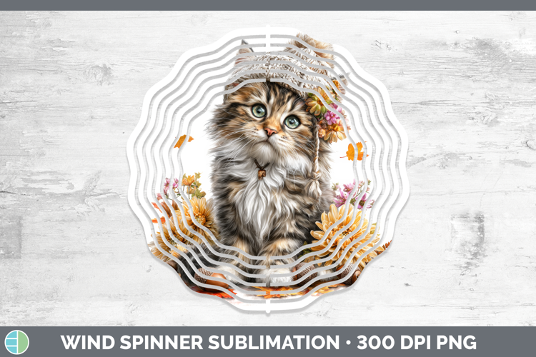 Maine Coon Cat Wind Spinner Cats Knit Hat Sublimation Spinne