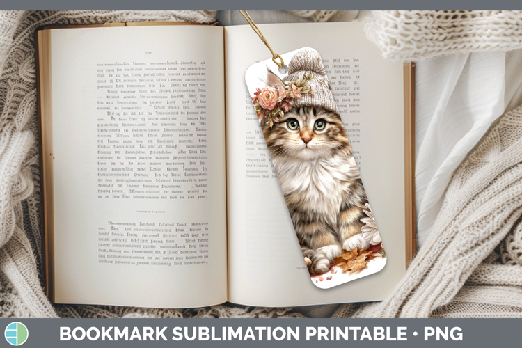 Norwegian Forest Cat Bookmark Cats Knit Hat Sublimation Prin