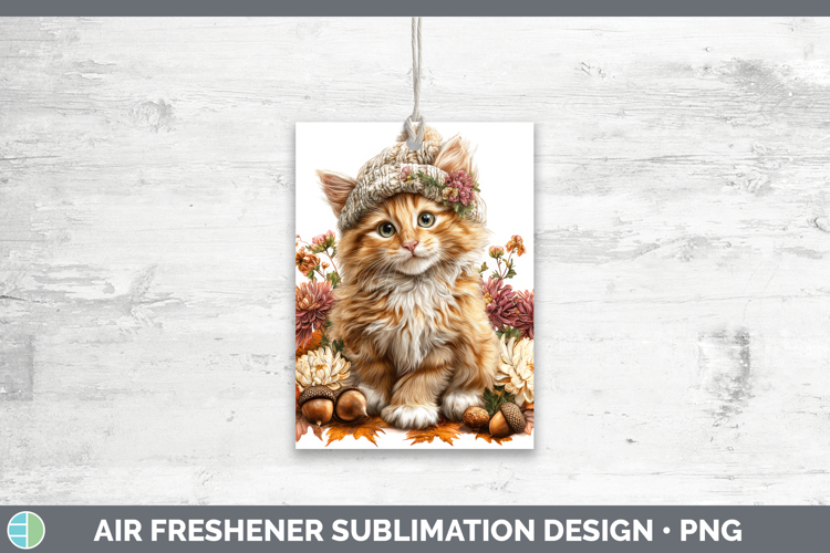 Orange Cat Air Freshener Cats Knit Hat Sublimation Car Fresh
