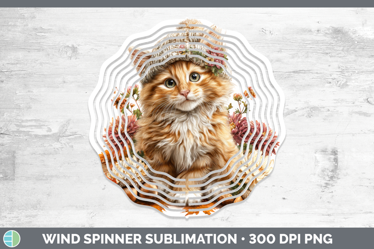 Orange Cat Wind Spinner Cats Knit Hat Sublimation Spinner De