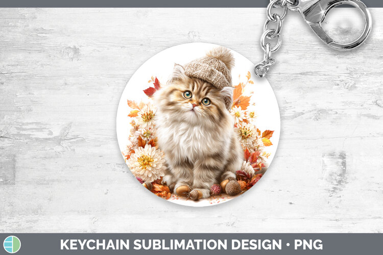 GorgeousCats Knit Hat Keychain design.