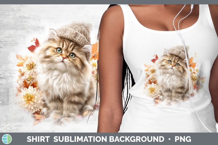 Persian Cat Shirt Cats Knit Hat Sublimation Background Desig