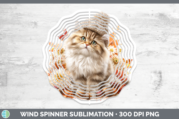 Persian Cat Wind Spinner Cats Knit Hat Sublimation Spinner D