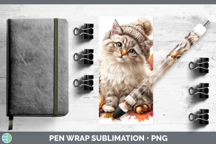 GorgeousCats Knit Hat Pen Wrap design.