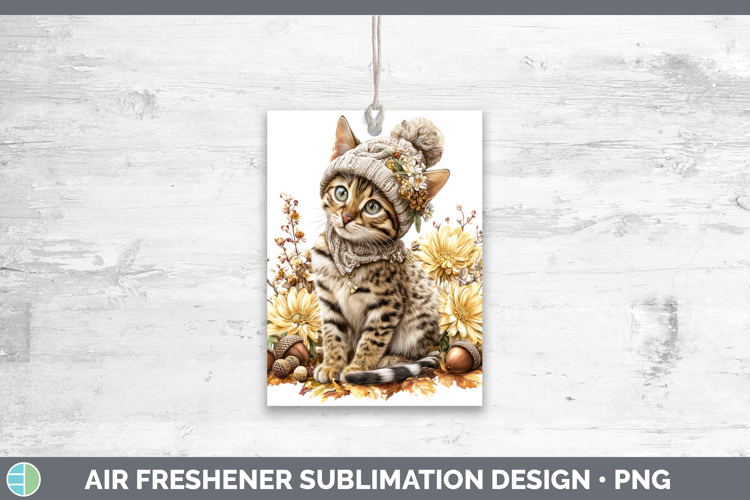 Savannah Cat Air Freshener Cats Knit Hat Sublimation Car Fre