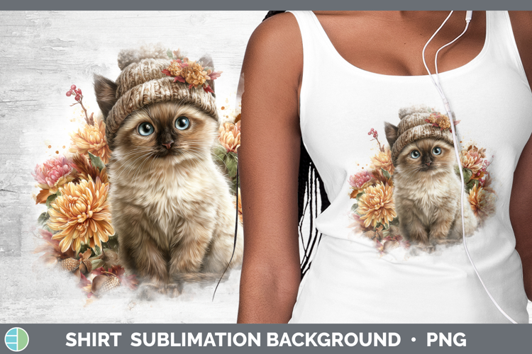 Siamese Cat Shirt Cats Knit Hat Sublimation Background Desig