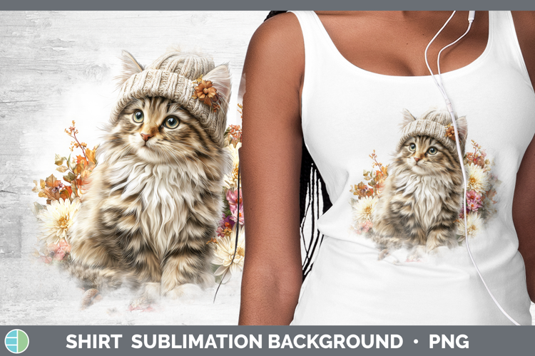 Siberian Cat Shirt Cats Knit Hat Sublimation Background Desi