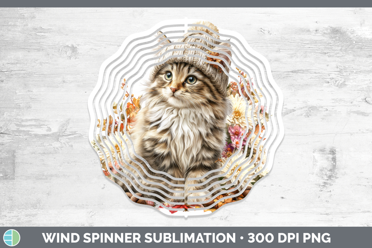 Siberian Cat Wind Spinner Cats Knit Hat Sublimation Spinner