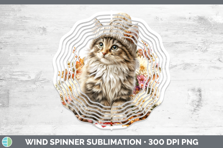 Siberian Cat Wind Spinner Cats Knit Hat Sublimation Spinner