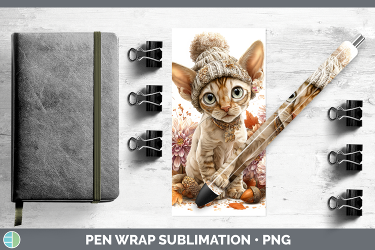 Sphynx Cat Pen Wrap Cats Knit Hat Sublimation Pen Designs