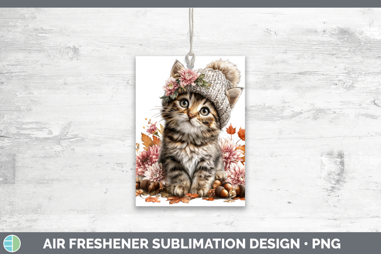 Tabby Cat Air Freshener Cats Knit Hat Sublimation Car Freshe