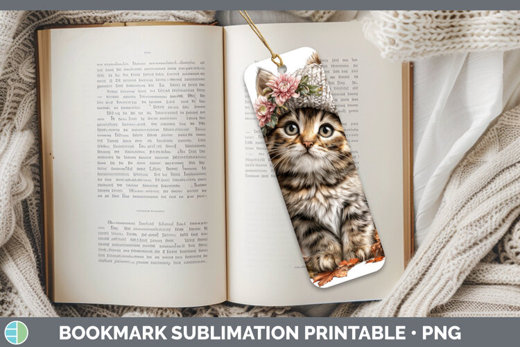 GorgeousCats Knit Hat Bookmark design.