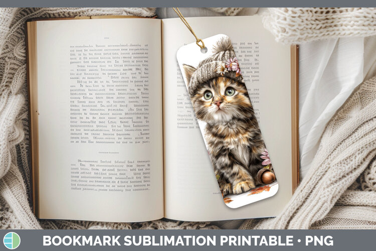 GorgeousCats Knit Hat Bookmark design.