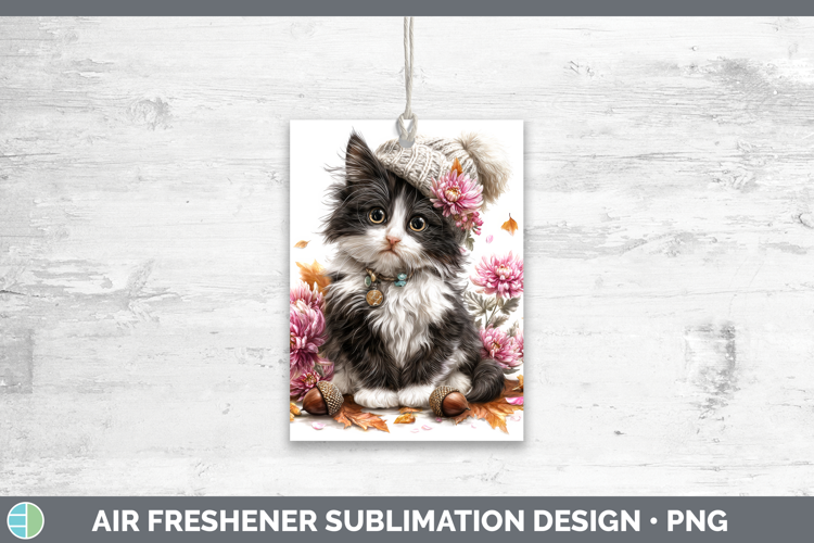 Tuxedo Cat Air Freshener Cats Knit Hat Sublimation Car Fresh