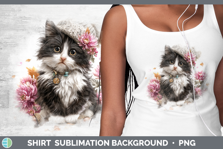 Tuxedo Cat Shirt Cats Knit Hat Sublimation Background Design
