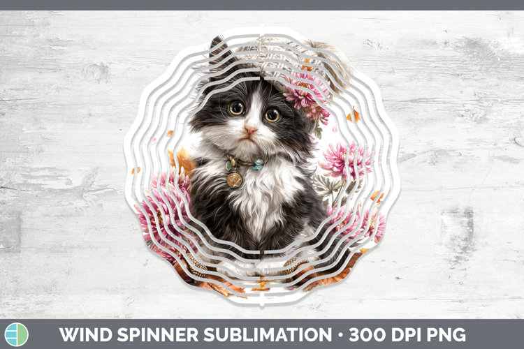 Tuxedo Cat Wind Spinner Cats Knit Hat Sublimation Spinner De