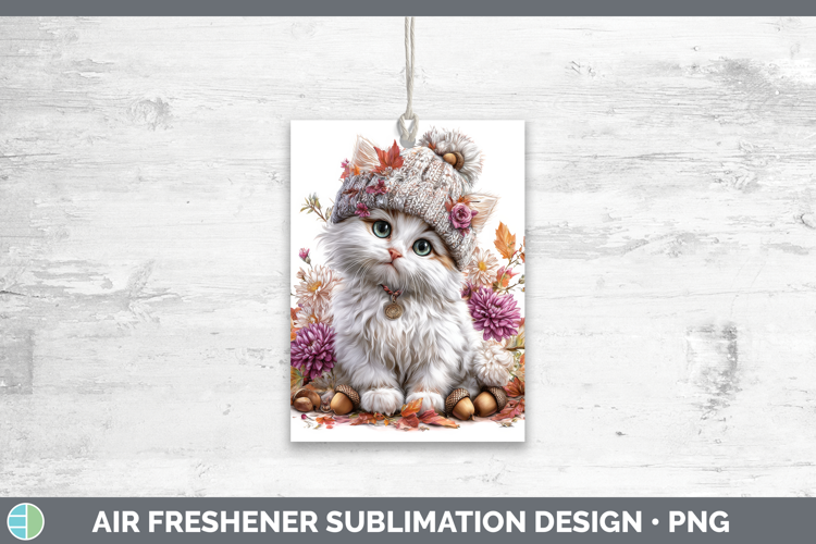 White Cat Air Freshener Cats Knit Hat Sublimation Car Freshe