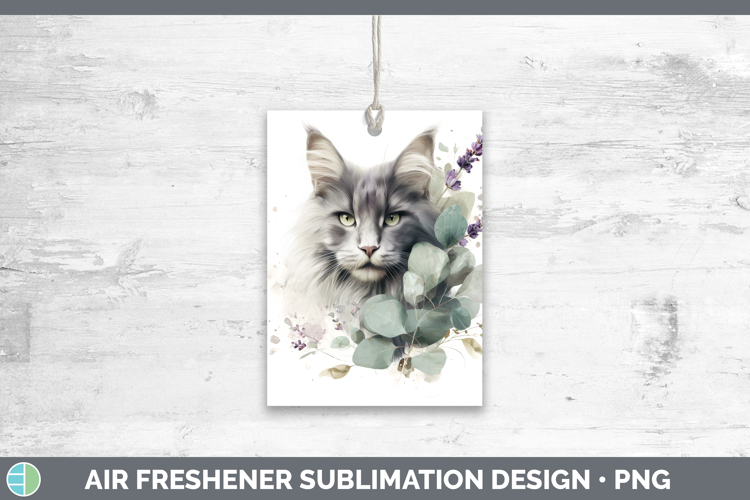 Angora Air Freshener Cats Lavender and Eucalyptus Sublimatio