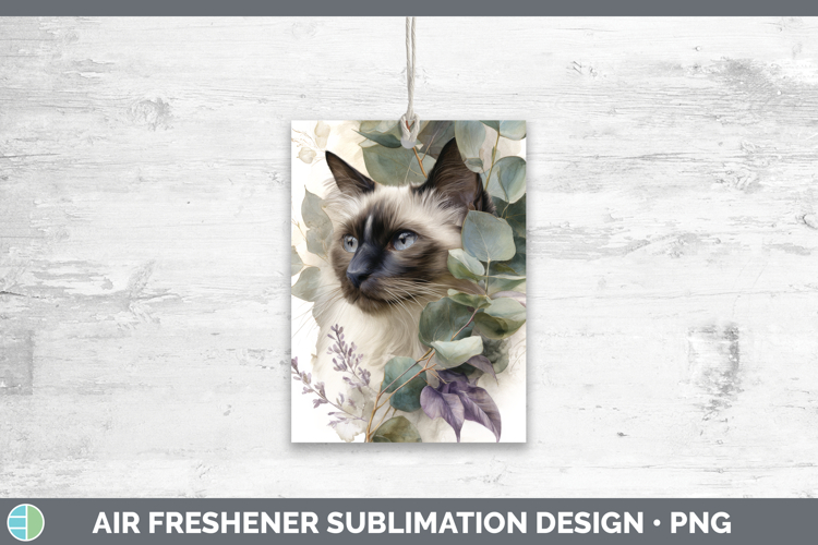 Birman Air Freshener Cats Lavender and Eucalyptus Sublimatio