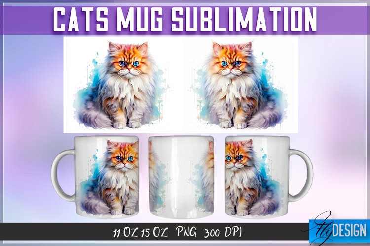Cats Mug Sublimation | 11Oz 15Oz Mug |Mug Wrap Template