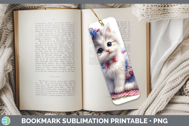 GorgeousCats Patriotic Bookmark design.