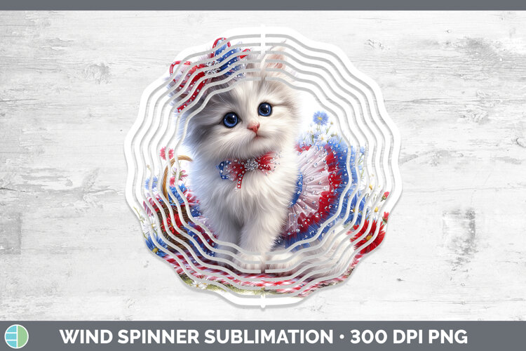 GorgeousCats Patriotic Wind Spinner design.