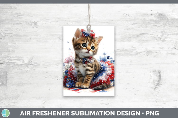 Cats Patriotic Bengal Cat Air Freshener Sublimation Car Fres