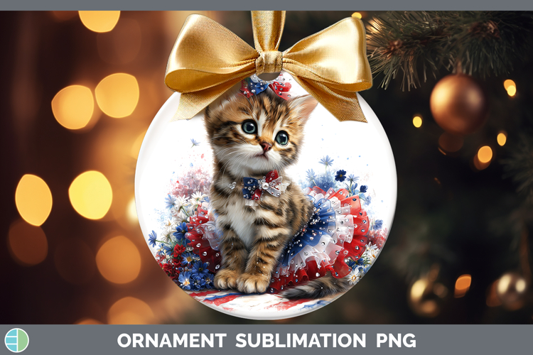 GorgeousCats Patriotic Ornament design.