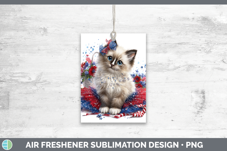 Cats Patriotic Birman Cat Air Freshener Sublimation Car Fres