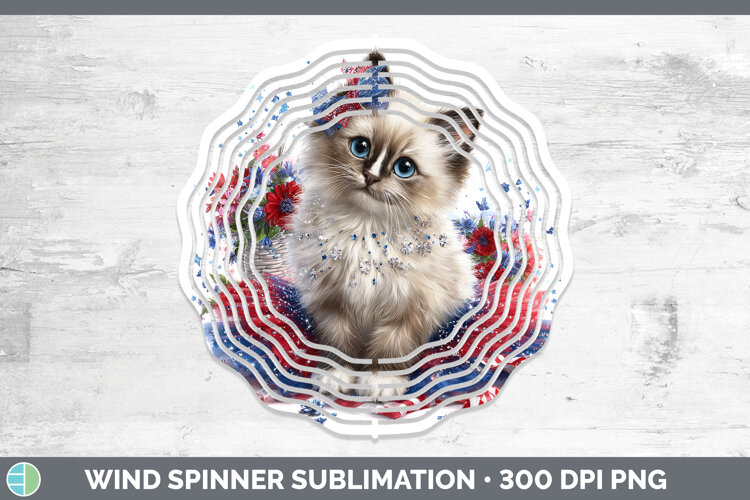 GorgeousCats Patriotic Wind Spinner design.