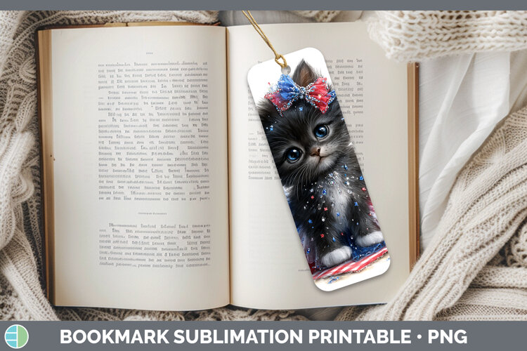 GorgeousCats Patriotic Bookmark design.
