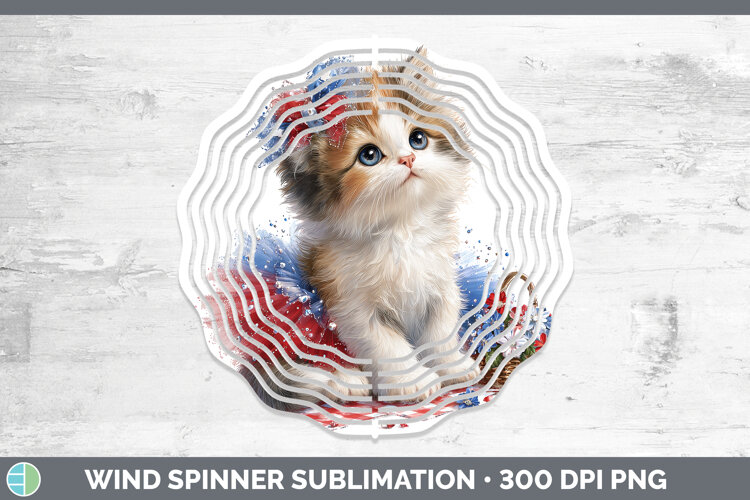 GorgeousCats Patriotic Wind Spinner design.