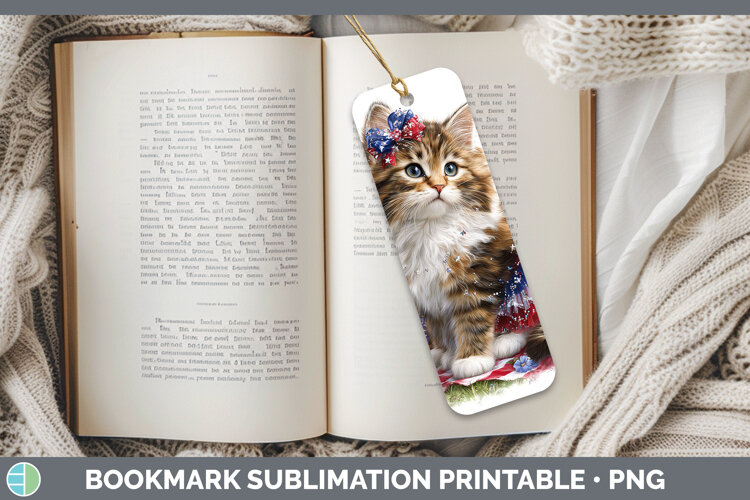 GorgeousCats Patriotic Bookmark design.