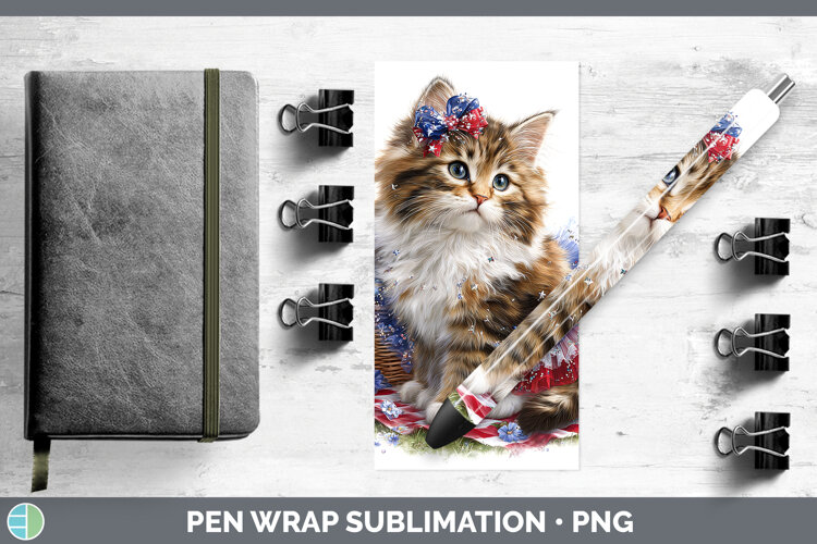 GorgeousCats Patriotic Pen Wrap design.