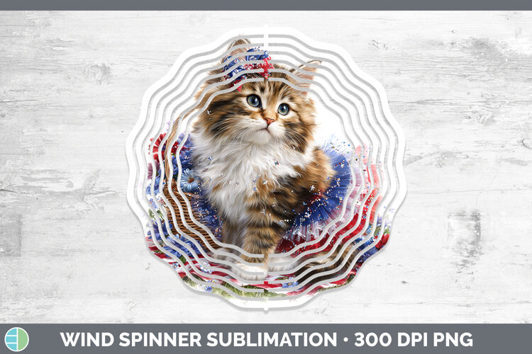 GorgeousCats Patriotic Wind Spinner design.