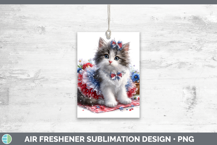 Cats Patriotic Norwegian Forest Cat Air Freshener Sublimatio