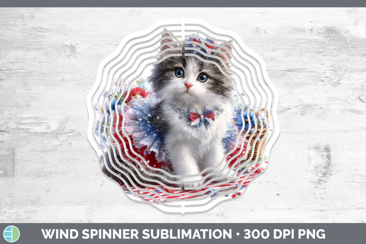 GorgeousCats Patriotic Wind Spinner design.
