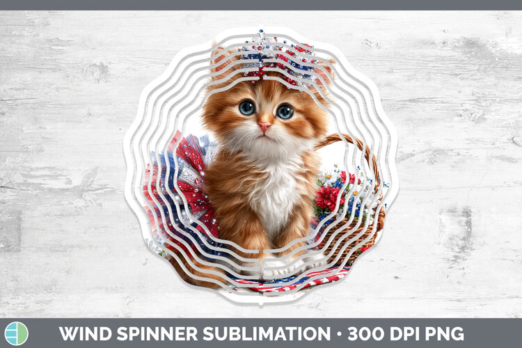 GorgeousCats Patriotic Wind Spinner design.