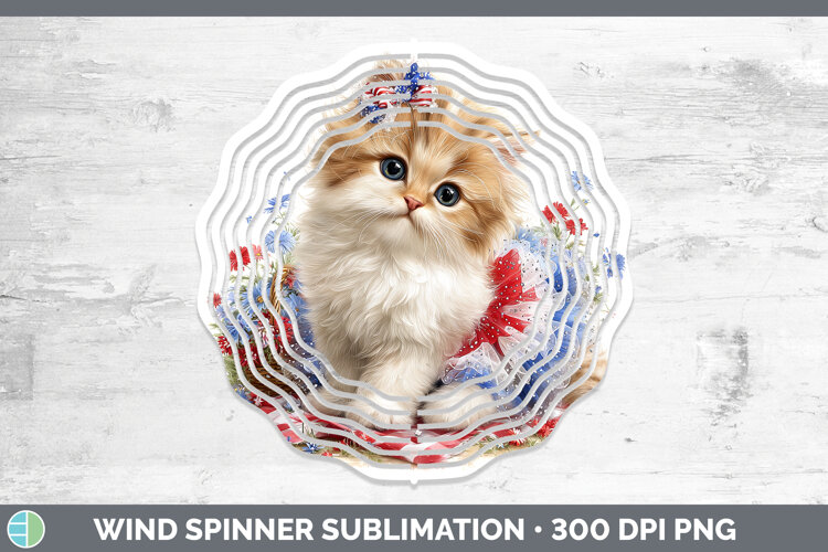 GorgeousCats Patriotic Wind Spinner design.