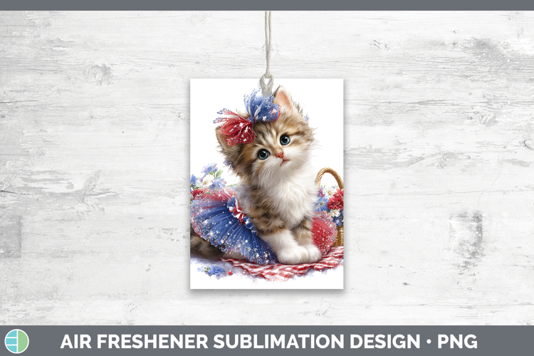 Cats Patriotic Ragdoll Cat Air Freshener Sublimation Car Fre