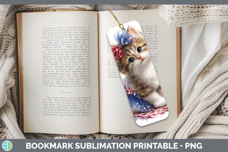 Cats Patriotic Ragdoll Cat Bookmark Sublimation Printable De