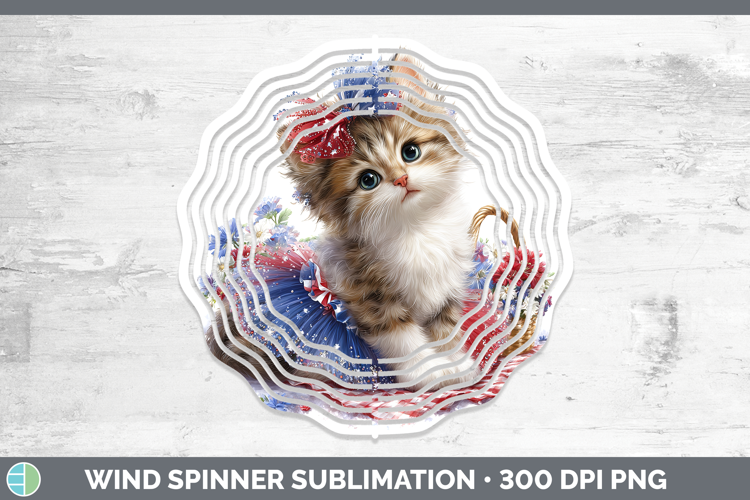 Cats Patriotic Ragdoll Cat Wind Spinner Sublimation Spinner