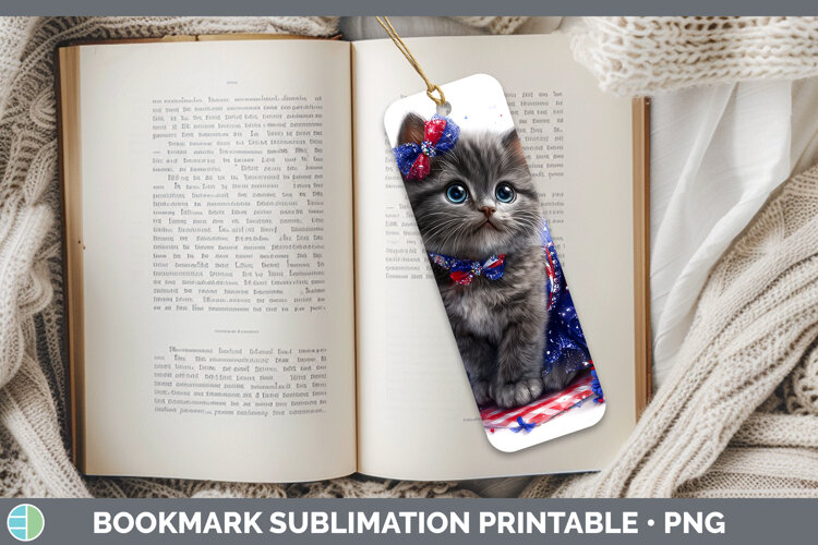 GorgeousCats Patriotic Bookmark design.