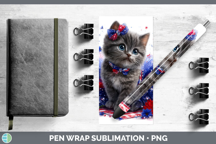 GorgeousCats Patriotic Pen Wrap design.